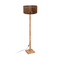 GloboStar® HOLZ 203-0252 Μοντέρνο Επιδαπέδιο Φωτιστικό Μονόφωτο 1 x E27 IP20 Μπέζ Ξύλο - Μ30 x Π30 x Y140cm
