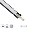 GLOBOSTAR® ALP-LINEAR CURBARIO 70804-1M Επιφανειακό Εύκαμπτο Προφίλ Αλουμινίου με Λευκό Γαλακτερό Πατητό Κάλυμμα για Ταινίες LED IP20 - Μαύρο - Μ100 x Π1.7 x Υ0.5cm