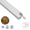 GLOBOSTAR® ALP-R-SHELF DODA 70814-1M Χωνευτό Προφίλ Αλουμινίου Ειδικό για Φωτισμό Ραφιού 18mm με Λευκό Γαλακτερό Πατητό Κάλυμμα για Ταινίες LED IP20 - Ασημί - Μ100 x Π1.5 x Υ2cm