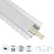 GLOBOSTAR® ALP-PLASTERIN GYPSO 70862-1M Χωνευτό Προφίλ Αλουμινίου Ειδικό για Γυψοσανίδα με Λευκό Γαλακτερό Πατητό Κάλυμμα για Ταινίες LED IP20 - Ασημί - Μ100 x Π8.8 x Υ2cm