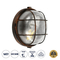 GLOBOSTAR® BOATLIGHT 61623 Vintage Φωτιστικό Καραβοχελώνα Τοίχου & Οροφής με Ντουί 1 x E27 AC 220-240V Αδιάβροχο IP65 - Χάλκινο Παλαιωμένο Εφέ Σκουριάς Ματ - Μ17.5 x Π17.5 x Υ9cm