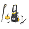 Πλυστικό μηχάνημα 1700W 130Bar, παροχή νερού 450L/h, θερμοκρασία νερού 50°C και αντλία από αλουμίνιο. Περιλαμβάνει πιστόλι, προέκταση, περιστροφικό ακροφύσιο, ρυθμιζόμενο ακροφύσιο λάστιχο υψηλής πίεσης 5m, φίλτρο νερού και δοχείο απορρυπαντικού, βούρτσα