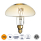 GLOBOSTAR® MUSHROOM 99173 Λάμπα E27 MR200 LED 4W 280lm 360° AC 220-240V IP20 Ultra Θερμό Λευκό 2200K Dimmable - Soft T Spiral Filament Chip - Μελί - Μ20 x Π20 x Υ20cm - 3 Χρόνια Εγγύηση