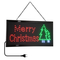 GloboStar® 75694 Φωτιστικό Ταμπέλα LED Σήμανσης MERRY CHRISTMAS WITH TREE με Πρίζα AC 230V Μ48xΠ25xΥ2cm