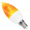 GLOBOSTAR® CANDLE 76074 Λάμπα Κεράκι E14 C37 LED 5W 250lm 260° AC 220-240V IP20 Πορτοκαλί 2200K με Εφέ Φλόγας - Λευκό Γαλακτερό - Μ3.7 x Π3.7 x Υ10.4cm - 2 Χρόνια Εγγύηση