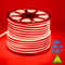 GloboStar® 70563 OVALE 120° Degree Neon Flex Epistar LED SMD 2835 1m 12W/m 120LED/m 600lm/m 120° DC 24V Αδιάβροχη IP68 Κόκκινο Dimmable