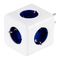GLOBOSTAR® POWERCUBE 79629 Πολύπριζο 5 Θέσεων με 5 x EU Schuko Πρίζες Ασφαλείας Childproof AC 220-240V 3680W/16A Max Load IP20 - Λευκό & Μπλε - Μ7.5 x Π11.5 x Υ7.5cm