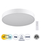 GLOBOSTAR® BURTON 61203-S Μοντέρνο Φωτιστικό Οροφής LED 75W 8625lm 120° AC 220-240V IP20 Ρυθμιζόμενο Λευκό CCT με Χειριστήριο από 2700K έως 6000K Dimmable - Lumileds SMD Chip - Λευκό Ματ - Μ60 x Π60 x Υ8cm - 3 Χρόνια Εγγύηση