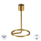 GloboStar® EVELYN 35106 Κηροπήγιο Μεταλλικό Χρυσό Φ9.5 x Υ15cm