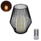 GloboStar® CANDLE 76494 Διακοσμητικό Realistic Κερί με LED Εφέ Κινούμενης Φλόγας - Μπαταρίας 2 x AA (Δεν Συμπεριλαμβάνονται) & Ασύρματο Χειριστήριο IR Θερμό Λευκό 2700K Dimmable Μαύρο Φ16 x Υ18cm