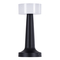 GloboStar® NANNA 76472 Επαναφορτιζόμενο Επιτραπέζιο Φωτιστικό Πορτατίφ LED 1.5W 105lm 120° DC 5V IP44 CCT Ultra Θερμό 1500K - Φυσικό Λευκό 4500K - Ψυχρό Λευκό 6000K Dimmable Μαύρο & Λευκό Πλαστικό - Μ9 x Π9 x Υ21cm - 2 Χρόνια Εγγύηση