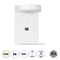 GLOBOSTAR® CROWN 61371 Μοντέρνο Φωτιστικό Τοίχου - Απλίκα Ξενοδοχείου Reading Light με Φορτιστή USB 3A LED 5W 550lm 120° AC 220-240V IP20 Φυσικό Λευκό 4500K - Bridgelux COB Chip & TÜV SÜD Driver - Λευκό Ματ - Μ15 x Π15 x Υ23cm - 3 Χρόνια Εγγύηση