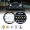 GloboStar® 85415 Σετ 2 x Φανάρια JEEP WRANGLER 6.9' Ιντσών Βασικού Φωτισμού H/L με DRL & Φλας LED CREE CXB COB 70W 7000lm DC 9-60V Αδιάβροχα IP67 Πορτοκαλί & Ψυχρό Λευκό 6000K