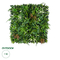 GloboStar® Artificial Garden JUNGLE FERN 20351 Τεχνητό Διακοσμητικό Πάνελ Φυλλωσιάς - Κάθετος Κήπος σύνθεση Ζούγκλα Φτέρης Μ100 x Π100 x Υ20cm