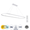 GLOBOSTAR® BOLIVAR 61272 Μοντέρνο Κρεμαστό Φωτιστικό Οροφής LED 54W 6210lm 360° AC 220-240V IP20 Ρυθμιζόμενο Λευκό CCT με Χειριστήριο από 2700K έως 6000K Dimmable - Lumileds SMD Chip - Λευκό Ματ - Μ120 x Π30 x Υ2cm - 3 Χρόνια Εγγύηση