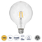 GLOBOSTAR® BUBBLE 99012 Λάμπα E27 G125 LED 4W 400lm 360° AC 220-240V IP20 Θερμό Λευκό 2700K Dimmable - Long Filament Chip - Διάφανο - Μ12.5 x Π12.5 x Υ18cm - 3 Χρόνια Εγγύηση