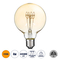 GLOBOSTAR® BUBBLE 99060 Λάμπα E27 G95 LED 4W 280lm 360° AC 220-240V IP20 Ultra Θερμό Λευκό 2200K Dimmable - Ultra Thin Soft Τ Spiral Filament Chip - Μελί - Μ9.5 x Π9.5 x Υ13.5cm - 3 Χρόνια Εγγύηση