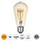 GLOBOSTAR® PEAR 99082 Λάμπα E27 ST64 LED 4W 280lm 360° AC 220-240V IP20 Ultra Θερμό Λευκό 2200K Dimmable - Ultra Thin Soft T Spiral Filament Chip - Μελί - Μ6.4 x Π6.4 x Υ14cm - 3 Χρόνια Εγγύηση