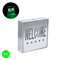 GloboStar® SENSATI 75658 Φωτιστικό Τοίχου Ένδειξης WELCOME 5 STARS LED 1W AC 220-240V IP20 - Σώμα Αλουμινίου - Μ11 x Π11 x Υ3cm - Πράσινο