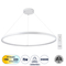 GLOBOSTAR® DIAMOND 61518 Μοντέρνο Κρεμαστό Φωτιστικό Οροφής LED 75W 8400lm 360° AC 220-240V IP20 Ρυθμιζόμενο Λευκό CCT με Χειριστήριο από 2700K έως 6000K Dimmable - Lumileds SMD Chip - Λευκό Ματ - Μ100 x Π100 x Υ90cm - 3 Χρόνια Εγγύηση