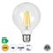GLOBOSTAR® BUBBLE 99084 Λάμπα E27 G95 LED 4W 840lm 360° AC 220-240V IP20 Θερμό Λευκό 2700K - Long Filament Chip - Διάφανο - Μ9.5 x Π9.5 x Υ13.8cm - 3 Χρόνια Εγγύηση