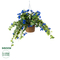 GloboStar® Artificial Garden MORNING GLORY HANGING PLANT 20636 Τεχνητό Κρεμαστό Διακοσμητικό Φυτό Ορτανσίας Y55cm