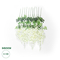 GloboStar® Artificial Garden WHITE WISTERIA FLOWER BRANCH 21513 Σετ 12 Τεχνητά Διακοσμητικά κλαδιά Βιστέριας Λευκό Φ45 x Υ120cm