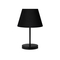 GloboStar® LARA 204-0074 Μοντέρνο Eπιτραπέζιο Φωτιστικό Πορτατίφ Μονόφωτο 1 x E27 IP20 Μαύρο Αλουμίνιο με Μαύρο Ύφασμα - Μ22 x Π22 x Υ36cm