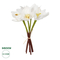 GloboStar® Artificial Garden WHITE ORCHID BOUQUET 21151 Τεχνητό Διακοσμητικό Μπουκέτο Λευκής Ορχιδέας Y26cm