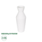 GloboStar® Artificial Garden MALVINA 21285 Διακοσμητικό Κεραμικό Βάζo Λευκό Π10 x Μ10 x Υ24cm