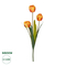 GloboStar® Artificial Garden ORANGE TULIP BRANCH 21308 Τεχνητό Διακοσμητικό Κλαδί Πορτοκαλί Τουλίπα Y48cm