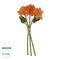 GloboStar® Artificial Garden ORANGE HYACINTH BOUQUET 21357 Τεχνητό Διακοσμητικό Μπουκέτο Πορτοκαλί Υάκυνθος Y30cm