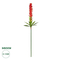GloboStar® Artificial Garden RED GINGER BUD BRANCH 21393 Τεχνητό Διακοσμητικό Κόκκινο Κλαδί Ginger Y124cm
