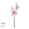 GloboStar® Artificial Garden WHITE PINK MAGNOLIA BRANCH 21417 Τεχνητό Διακοσμητικό Κλαδί Λευκή Ροζ Μανόλια Y36cm