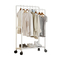 Τροχήλατη κρεμάστρα δαπέδου με ράφι παπουτσιών - YX9108-1 - 522770 - White